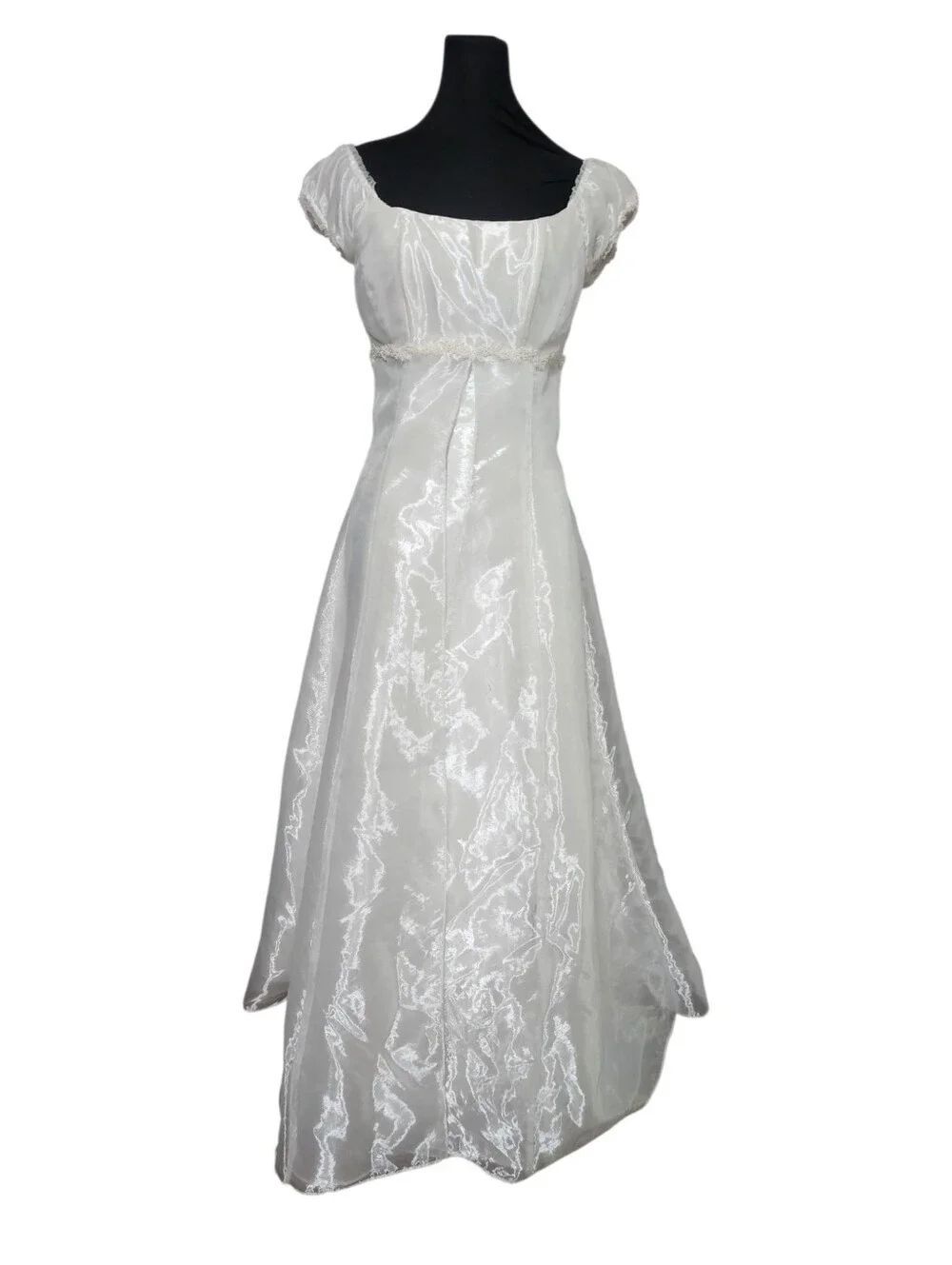 Jody of California White Dress Size 3 4 XS S White Strap Wedding Prom Formal